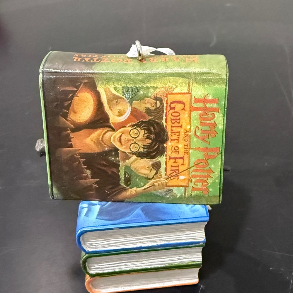 **Brand New Hallmark Harry Potter Books and Wand Ornament**
